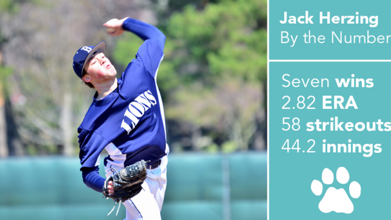Sophomore lefty Jack Herzing gives baseball team boost