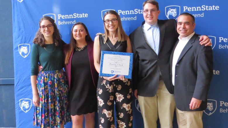 Reality Check was recognized with the Outstanding Service Project Award at Excellence in Student Leadership and Service Awards. 