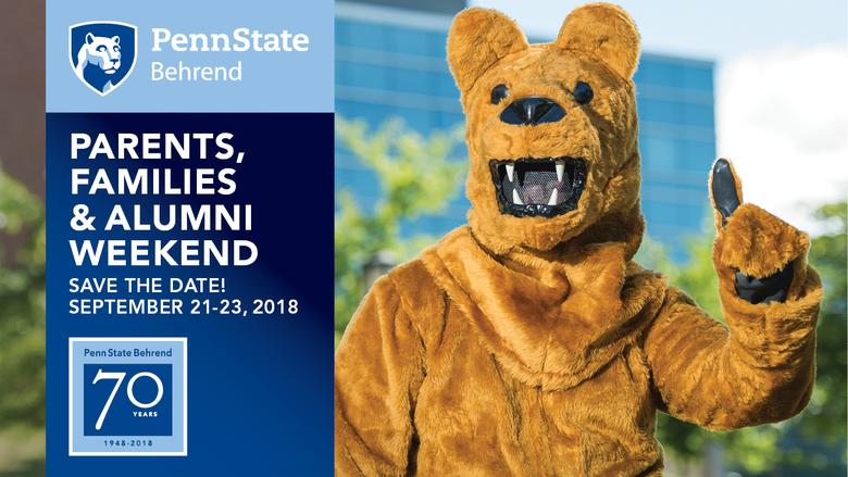 Parents, Families & Alumni Weekend will be held Sept. 21-23 at Penn State Behrend.
