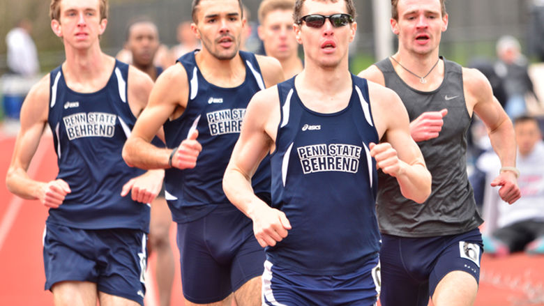 Runners compete at a Penn State Behrend track meet