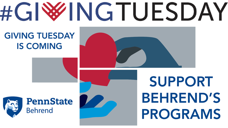 An illustration promoting the 2020 #GivingTuesday campaign at Penn State Behrend