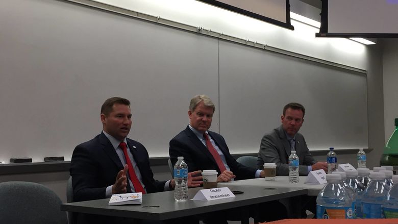 In September 2017, the Behrend Political Society and College Republicans presented An Evening With Three State Senators with Pennsylvania Senators