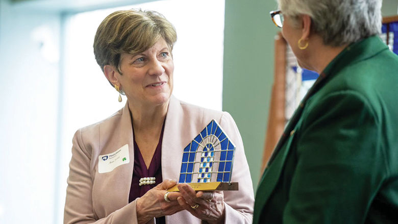 Ann K. Scott, recently retired community outreach manager for Erie Insurance Group, is the recipient of the inaugural Mary Behrend Impact Award, presented by Penn State Behrend’s Women’s Engagement Council (WEC).