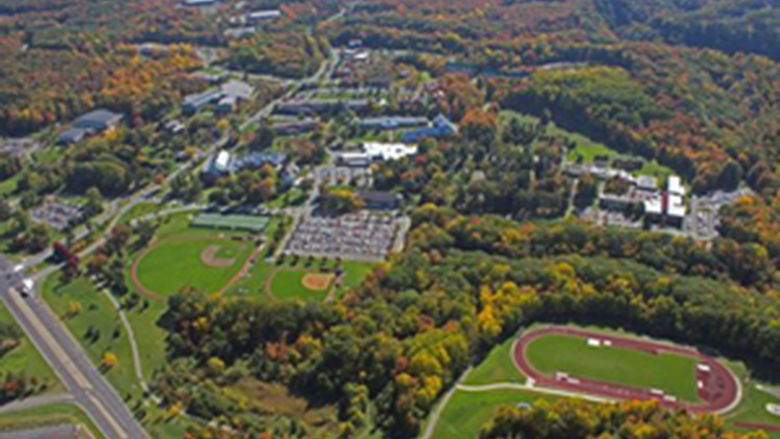 Arial View of Campus in Fall