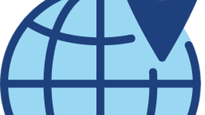 globe with location symbol