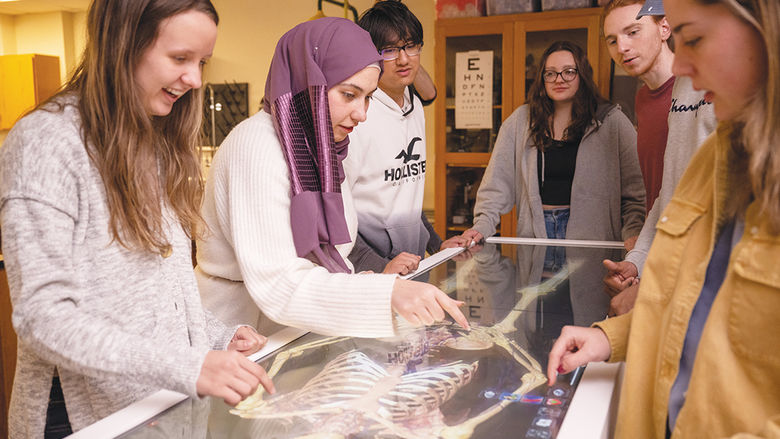 Three new state-of-the-art Anatomage virtual dissection tables provide 3D renderings of cadavers, giving students the opportunity to digitally view, cut, and alter the orientation of the cadavers.