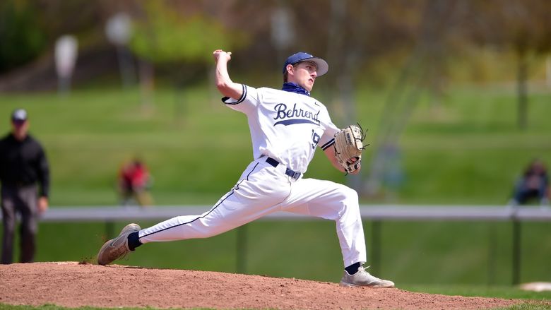 Penn State Behrend pitcher Jacob Lindow throws a pitch.