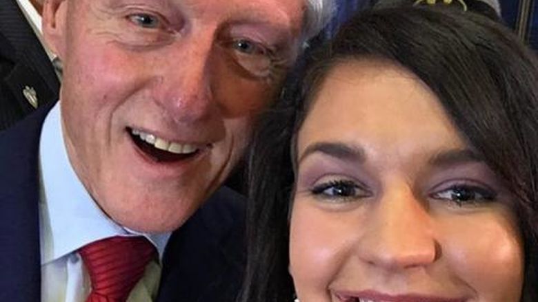 Bill Clinton with former College Democrats Vice President Ashley Solo, April 2016