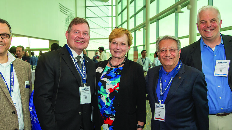 From left, Conference Chair Dr. Ihab Ragai, associate professor of engineering; 2014 SME President Michael Molnar; SME Executive Director and CEO Sandra Bouckley; ASME President Said Jahanmir; and SME’s Senior Director of Communications Christopher Barger.