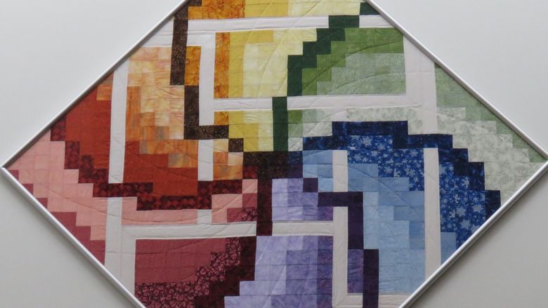 A close-up image of a quilt in Penn State Behrend's School of Science complex.