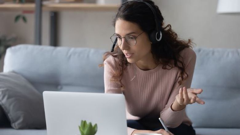 Woman at computer