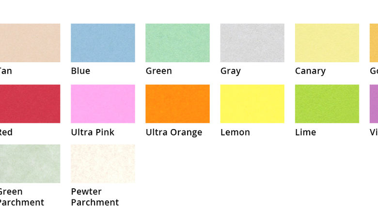 Card Stock Paper Colors