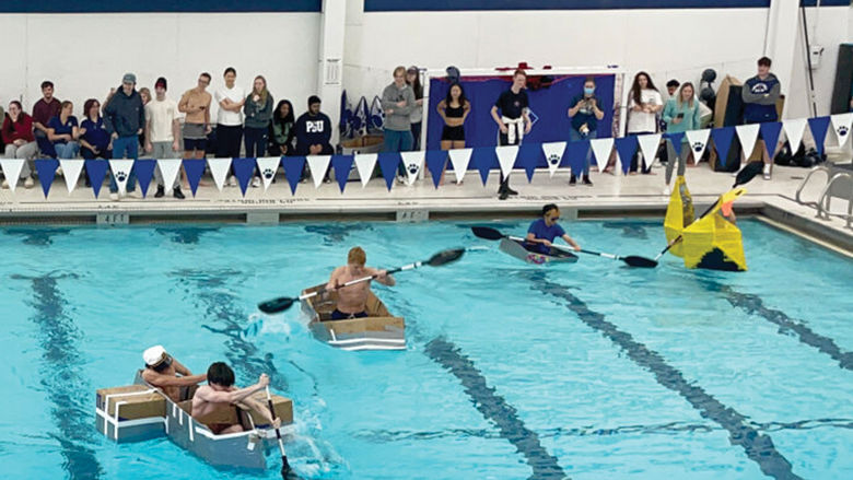 The second annual Cardboard Boat Race, held on campus.