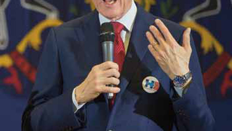 Former President Bill Clinton visited the college this spring to campaign for his wife, Hillary.