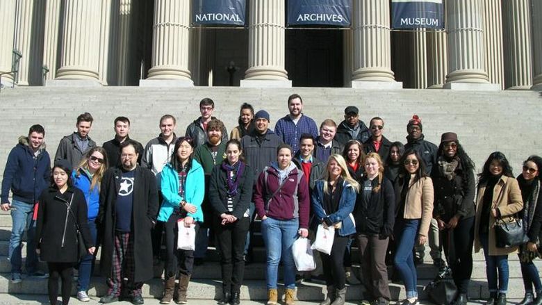 Students at the National Archives
