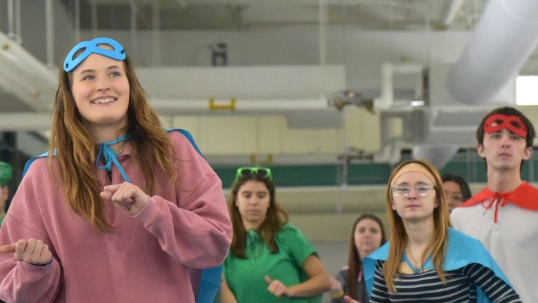 Students dance at Penn State Behrend.