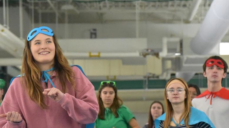 Students dance at Penn State Behrend.