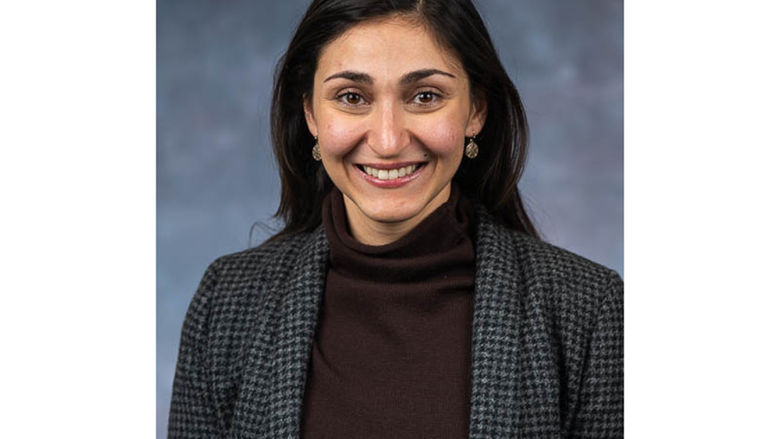 A portrait of Emily Masghati, an assistant professor of history at Penn State Behrend