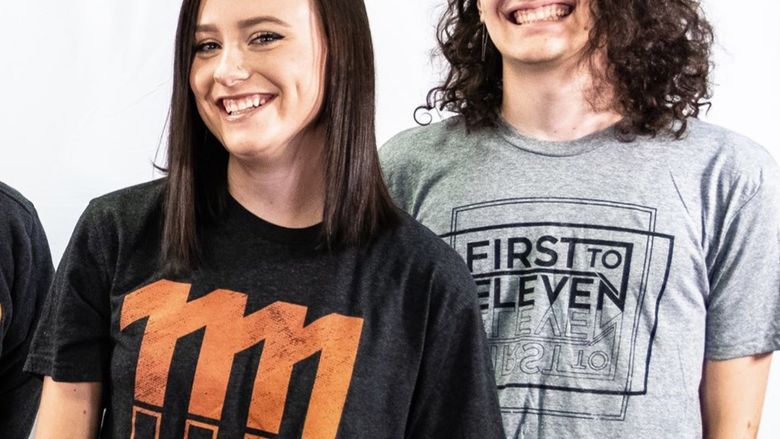 A publicity photo of the band First to Eleven.