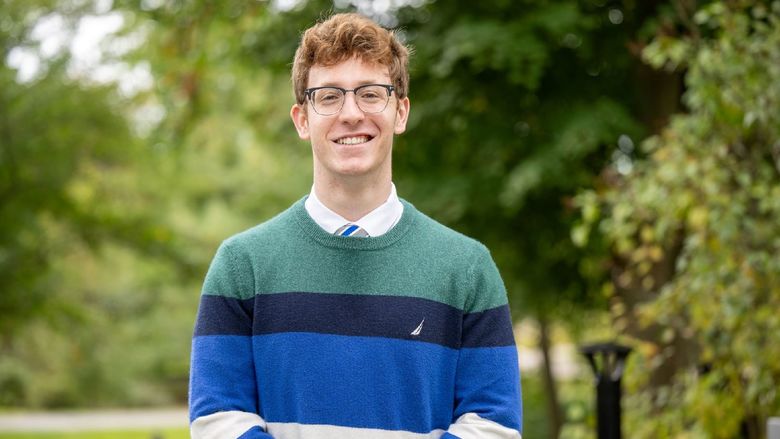 A portrait of Zane Lewis, president of Penn State Behrend's Student Government Association