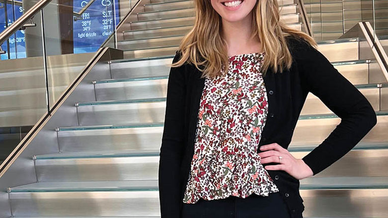 Grace Blackford who dual majored in Project and Supply Chain Management (PSCM) and Management Information Systems (MIS) and went on to earn an MBA at Penn State Behrend.