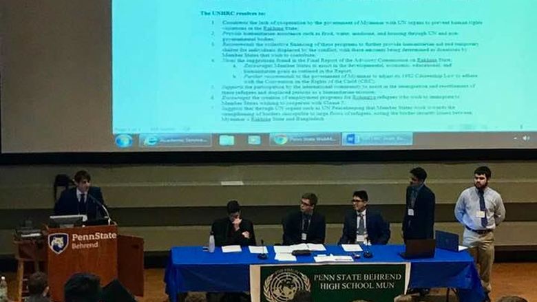 Inaugural High School Model United Nations Conference at Penn State Behrend