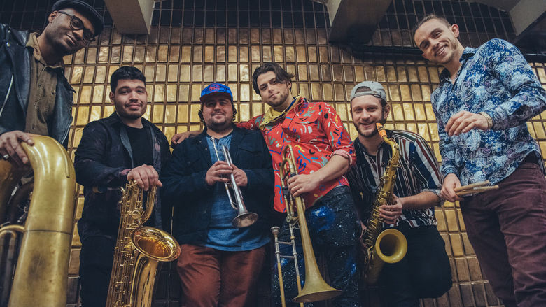 A publicity photo of the New York City band Lucky Chops