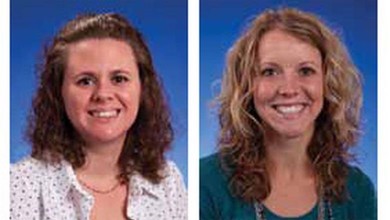 Jodie Styers, left, lecturer in math education, and Dr. Courtney Nagle, assistant professor of math education.