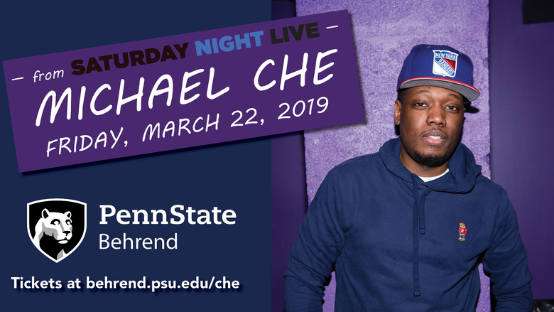 Comedy is Michael Che’s craft, and on Friday, March 22, you’ll get to see it in action when he brings his standup routine to Penn State Erie, The Behrend College. Public tickets, which cost $20, will be available beginning February 18.