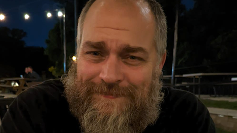 A casual photo of the short story writer Michael Czyzniejewski