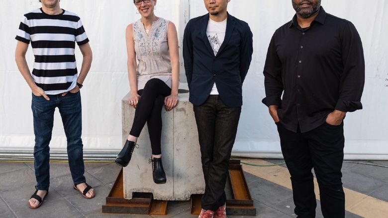 A publicity photo of the Oscar Penas Quartet