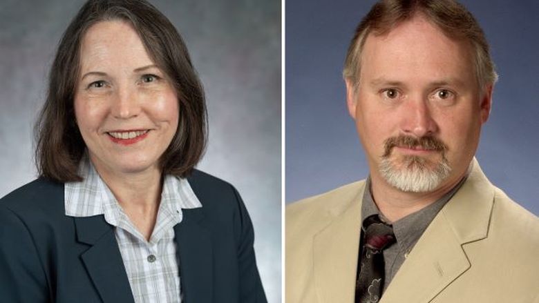 Portraits of Ruth Pflueger and Jonathan Meckley
