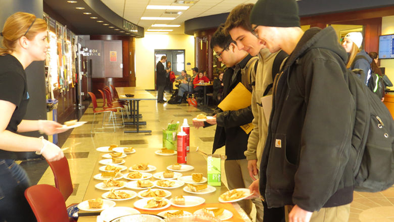 Penn State Behrend students celebrate Pi Day early.