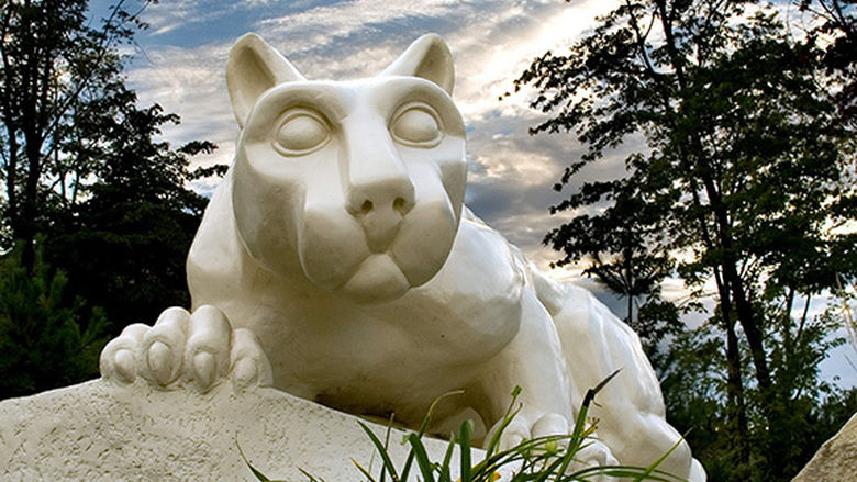 A photo of the Lion Shrine at Penn State Behrend