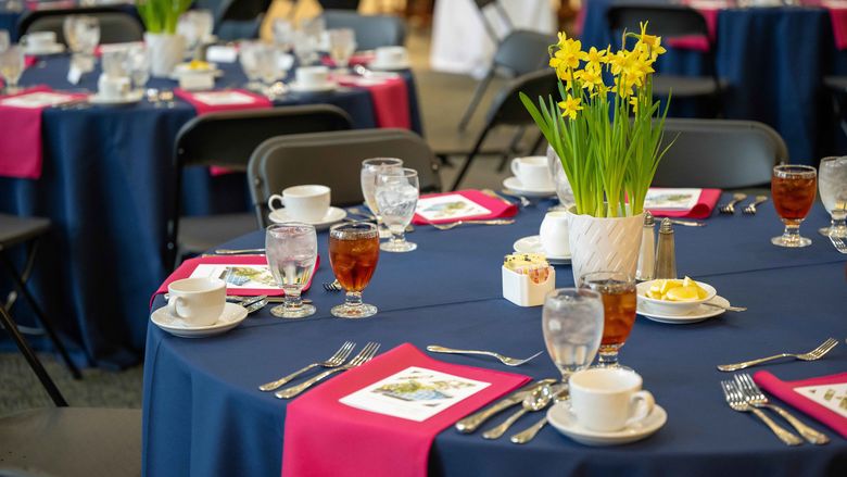 2023 Mary Behrend Award Luncheon table setting.