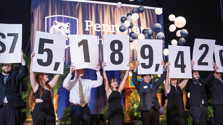 Students revealed Penn State Behrend's final fundraising total at the college's Glenhill Appreciation Dinner in May, marking the conclusion of the six-year campaign. 