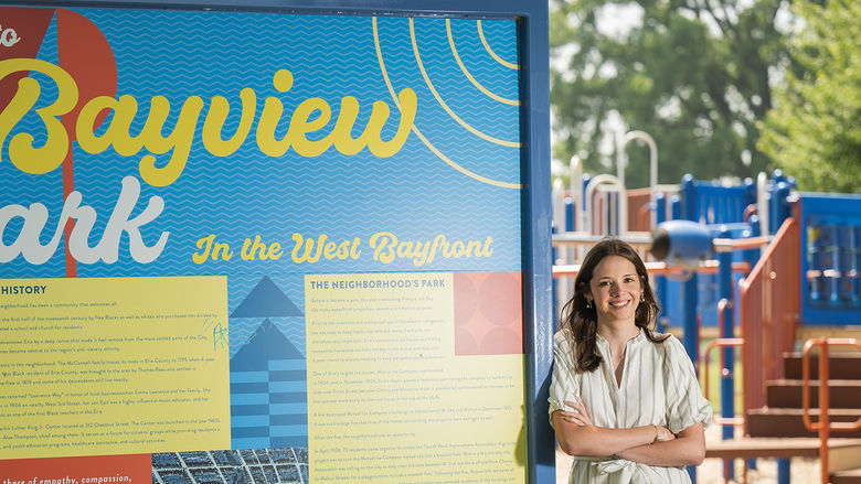 Marissa Litzenberg is the project manager for the neighborhood revitalization non-profit that serves the lower westside in the City of Erie.