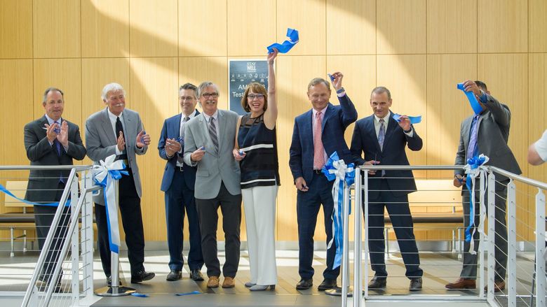 Partners in the Magee-Womens Research Institute of Erie dedicated a new biomedical translational research lab at Penn State Behrend on June 24.