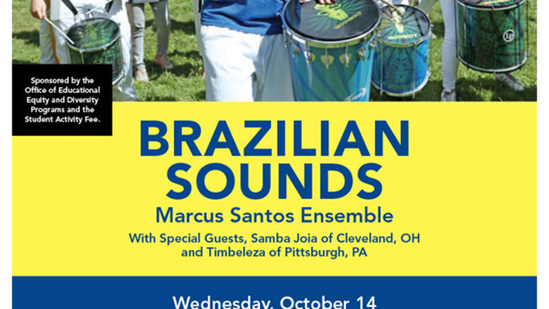 Marcus Santos Ensemble concert poster. Visit https://behrend.psu.edu/rhythmsoflife