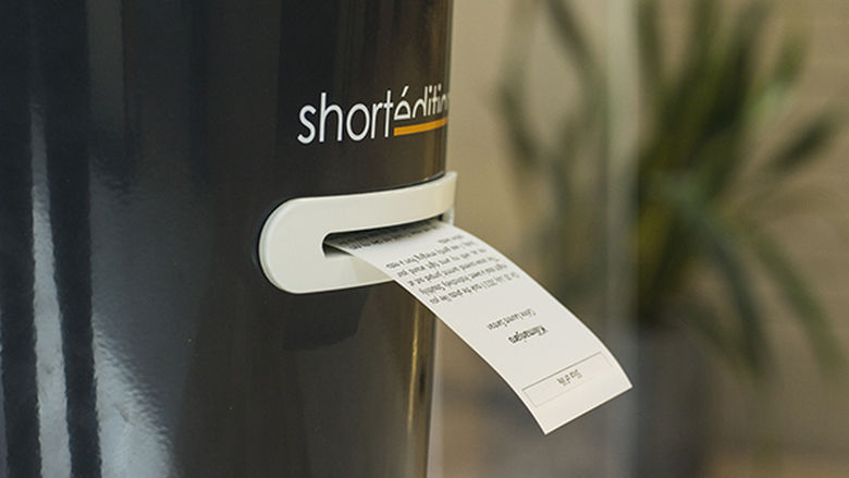 closeup photo of Short Edition dispenser 