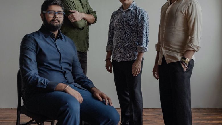 A publicity photo of the chamber music ensemble Sirius Quartet.