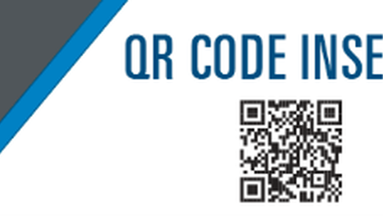 DME Logo and QR code on smartphone screen with "QR Code Inserts" text