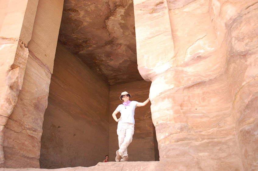 Leigh-Ann Bedal, associate professor of anthropology at Penn State Behrend, at an excavation site in Petra, Jordan.