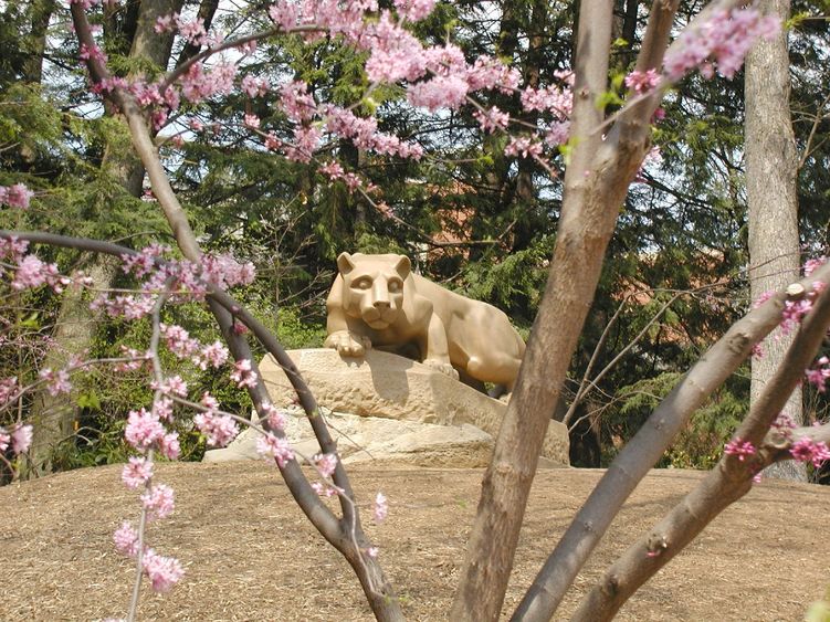 Shrine statue on Penn State campus