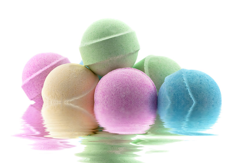 Image of bath bombs pictured.