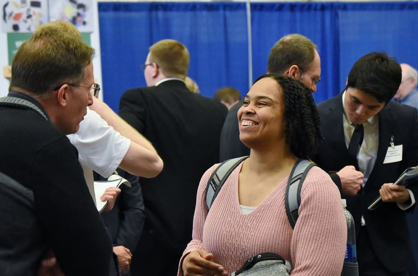 More than 750 students attended the Spring Career and Internship Fair, held Thursday, March 15, at Penn State Behrend. 