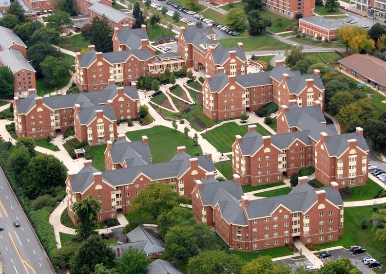 Aerial view of Penn State campus