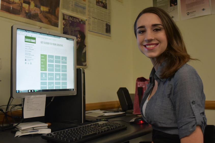 Jacqueline DuMont, a senior Communication major at Penn State Behrend, pictured.
