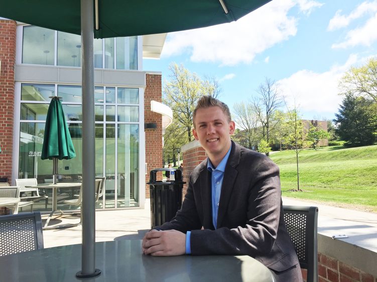 Jason Pettner pictured in Benjamin Lane Plaza.