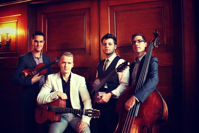 Rhythm Future Quartet A posed photo of the four members of Rhythm Future Quartet